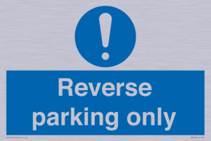 MR5728: Reverse parking only Mandatory Sign
