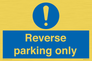 MR5728: Reverse parking only Mandatory Sign