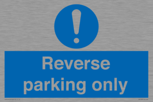 MR5728: Reverse parking only Mandatory Sign