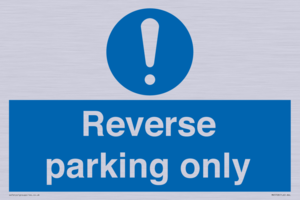 MR5728: Reverse parking only Mandatory Sign