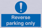 MR5728: Reverse parking only Mandatory Sign