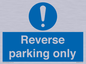 MR5728: Reverse parking only Mandatory Sign