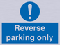 MR5728: Reverse parking only Mandatory Sign