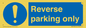 MR5728: Reverse parking only Mandatory Sign