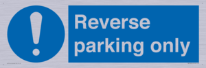 MR5728: Reverse parking only Mandatory Sign
