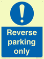 MR5728: Reverse parking only Mandatory Sign