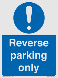 MR5728: Reverse parking only Mandatory Sign