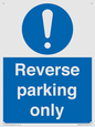 MR5728: Reverse parking only Mandatory Sign
