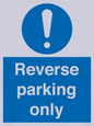 MR5728: Reverse parking only Mandatory Sign