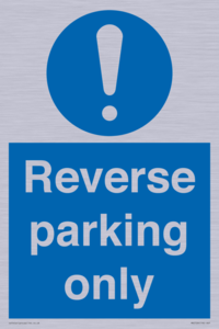 MR5728: Reverse parking only Mandatory Sign