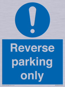 MR5728: Reverse parking only Mandatory Sign