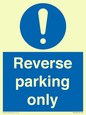 MR5728: Reverse parking only Mandatory Sign