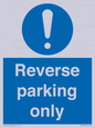 MR5728: Reverse parking only Mandatory Sign