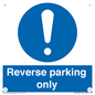MR5728: Reverse parking only Mandatory Sign