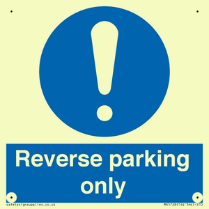 MR5728: Reverse parking only Mandatory Sign