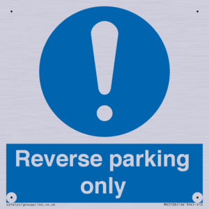 MR5728: Reverse parking only Mandatory Sign