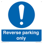 MR5728: Reverse parking only Mandatory Sign