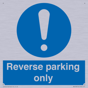 MR5728: Reverse parking only Mandatory Sign