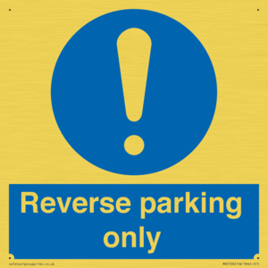 MR5728: Reverse parking only Mandatory Sign