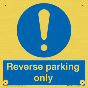 MR5728: Reverse parking only Mandatory Sign