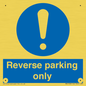 MR5728: Reverse parking only Mandatory Sign