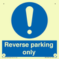MR5728: Reverse parking only Mandatory Sign