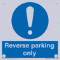 MR5728: Reverse parking only Mandatory Sign