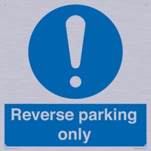 MR5728: Reverse parking only Mandatory Sign