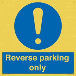 MR5728: Reverse parking only Mandatory Sign
