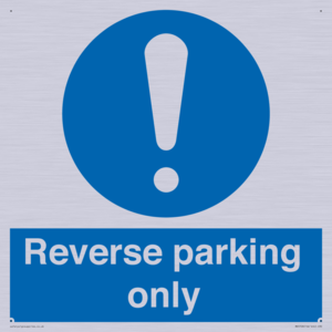 MR5728: Reverse parking only Mandatory Sign