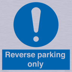 MR5728: Reverse parking only Mandatory Sign