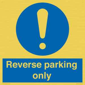 MR5728: Reverse parking only Mandatory Sign