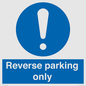MR5728: Reverse parking only Mandatory Sign