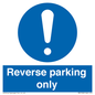 MR5728: Reverse parking only Mandatory Sign