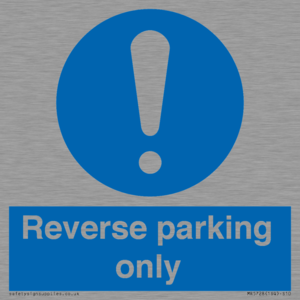 MR5728: Reverse parking only Mandatory Sign