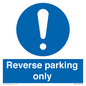 MR5728: Reverse parking only Mandatory Sign