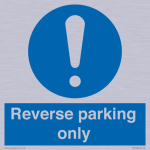 MR5728: Reverse parking only Mandatory Sign