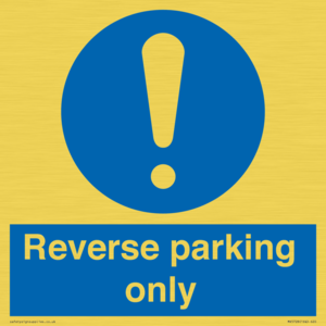 MR5728: Reverse parking only Mandatory Sign