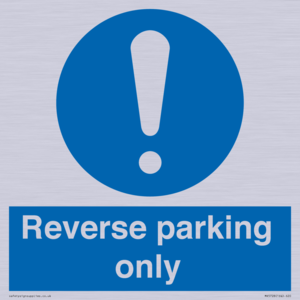 MR5728: Reverse parking only Mandatory Sign