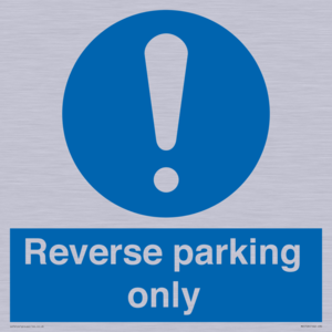 MR5728: Reverse parking only Mandatory Sign