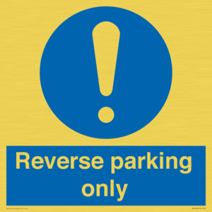 MR5728: Reverse parking only Mandatory Sign