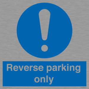 MR5728: Reverse parking only Mandatory Sign