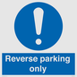 MR5728: Reverse parking only Mandatory Sign