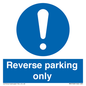 MR5728: Reverse parking only Mandatory Sign