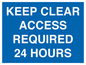 MR586: keep clear access required 24 hours