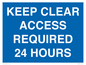 MR586: keep clear access required 24 hours