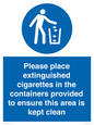 MS7899: Please place extinguished cigarettes in the containers provided to ensure this area is kept clean