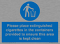 MS7899: Please place extinguished cigarettes in the containers provided to ensure this area is kept clean