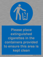 MS7899: Please place extinguished cigarettes in the containers provided to ensure this area is kept clean
