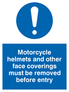MU603: Face covering helmets removed